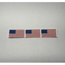 US Flag Label Hockey Helmet Sticker - 3 Pack