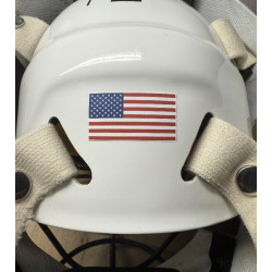 US Flag Label Hockey Helmet Sticker - 3 Pack