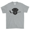 Hockey Dog - Dog With Ice Hockey Stick - Novelty T Shirt