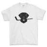 Hockey Dog - Dog With Ice Hockey Stick - Novelty T Shirt