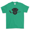 Hockey Dog - Dog With Ice Hockey Stick - Novelty T Shirt