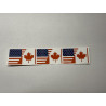 US & Canada Flag Label Hockey Helmet Sticker - 3 Pack
