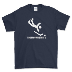 I Do My Own Stunts Ice Hockey Novelty T Shirt