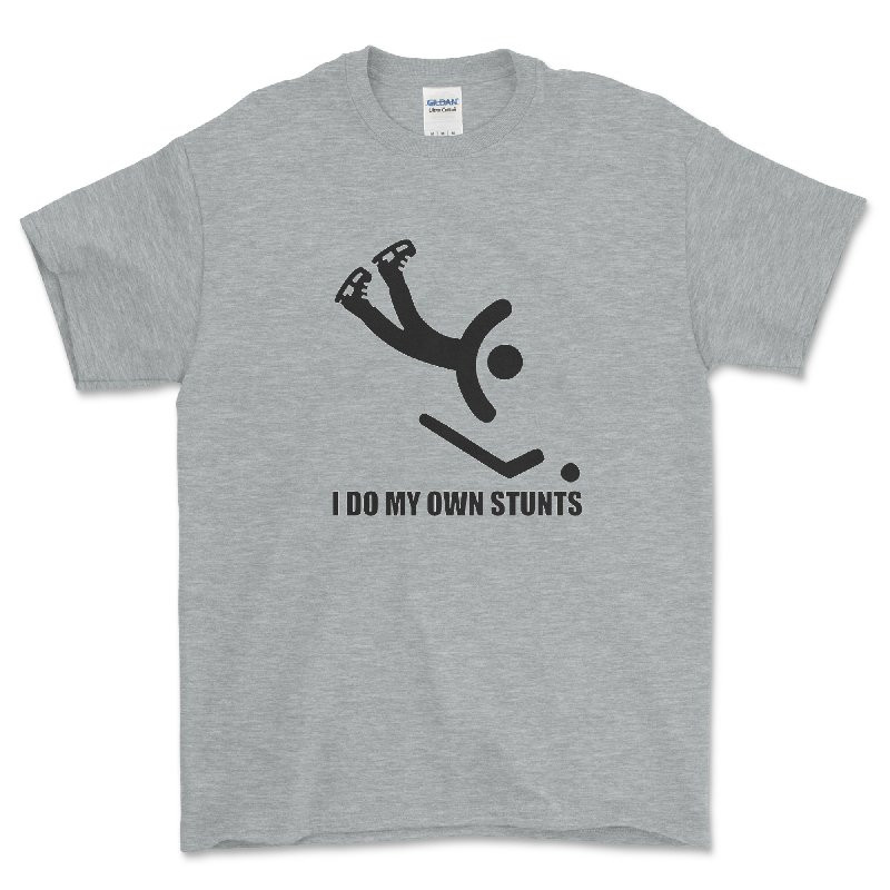 I Do My Own Stunts Ice Hockey Novelty T Shirt