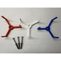 Hockey Puck Wall Mount Display Brackets 3 Pack Red-Wht-Blue