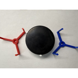 Hockey Puck Wall Mount Display Brackets 3 Pack Red-Wht-Blue