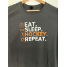 Hockey. Eat. Sleep. Repeat. - Ice Hockey Novelty T Shirt