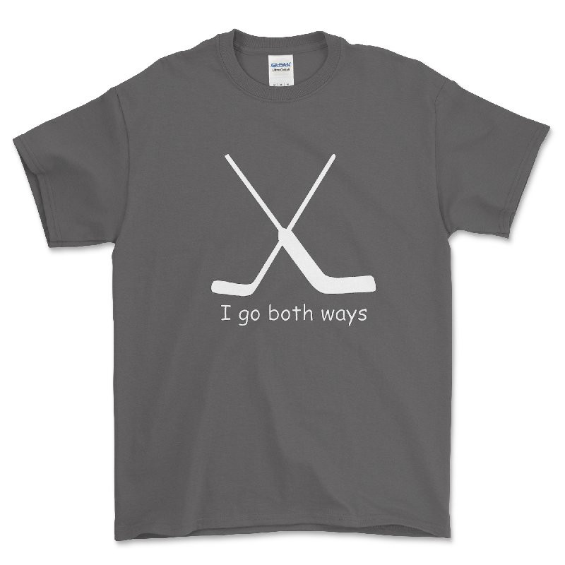 I Go Both Ways - Hockey Goalie Novelty T Shirt