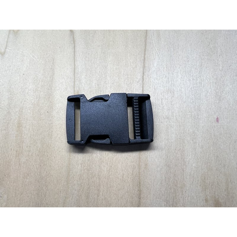 1.25 Inch Plastic Side Release Buckle - Single Adjust - Black