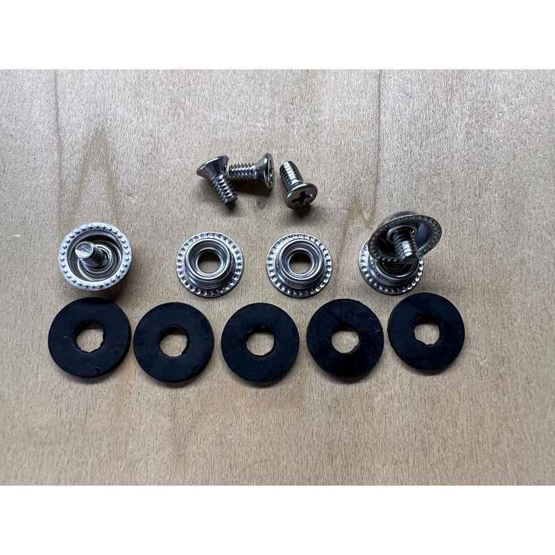 Stainless Steel Goalie Mask Snap Buttons and Screws