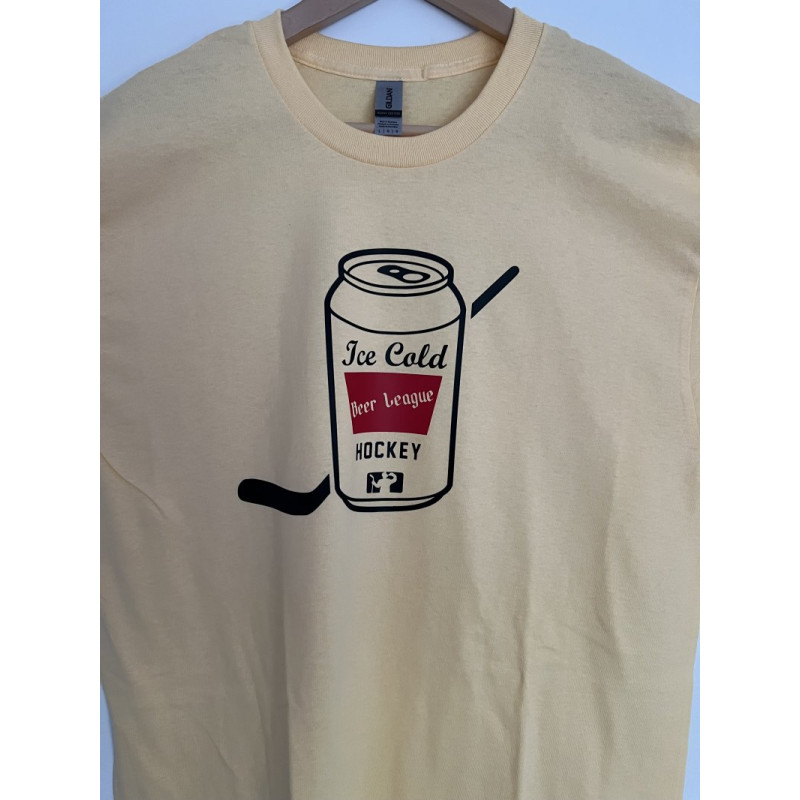 Ice Cold Beer League - Beer Hockey T Shirt