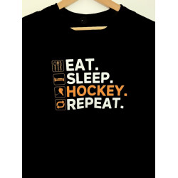 Hockey. Eat. Sleep. Repeat. - Ice Hockey Novelty T Shirt