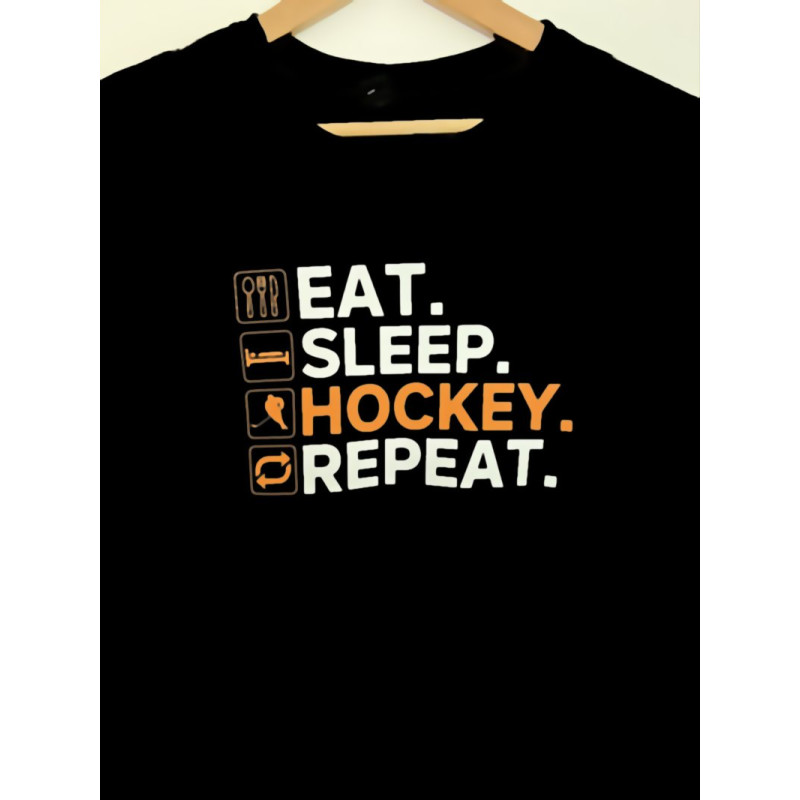 Hockey. Eat. Sleep. Repeat. - Ice Hockey Novelty T Shirt