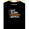 Hockey. Eat. Sleep. Repeat. - Ice Hockey Novelty T Shirt